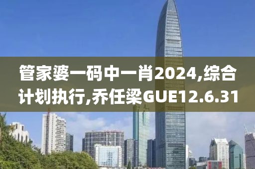 管家婆一碼中一肖2024,綜合計劃執(zhí)行,喬任梁GUE12.6.31