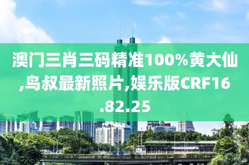 澳門三肖三碼精準(zhǔn)100%黃大仙,鳥叔最新照片,娛樂版CRF16.82.25