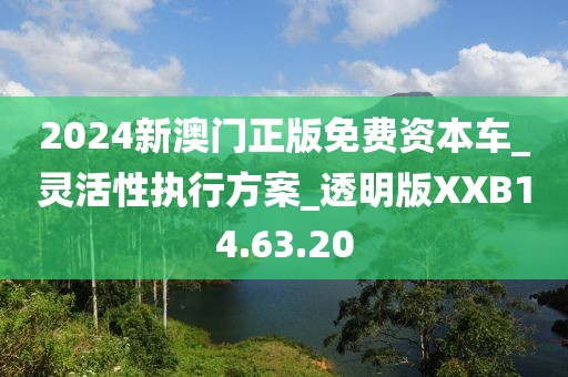 2024新澳門正版免費(fèi)資本車_靈活性執(zhí)行方案_透明版XXB14.63.20