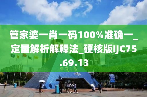 管家婆一肖一碼100%準(zhǔn)確一_定量解析解釋法_硬核版IJC75.69.13