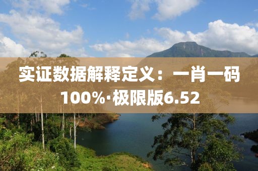 實證數(shù)據解釋定義：一肖一碼100%·極限版6.52