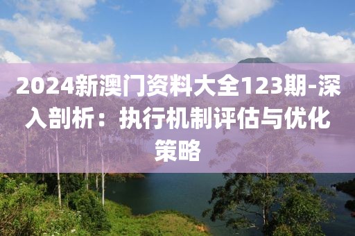 2024新澳門資料大全123期-深入剖析：執(zhí)行機(jī)制評(píng)估與優(yōu)化策略