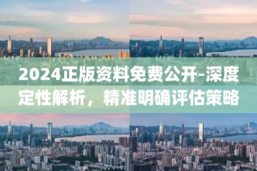 2024正版資料免費公開-深度定性解析，精準明確評估策略