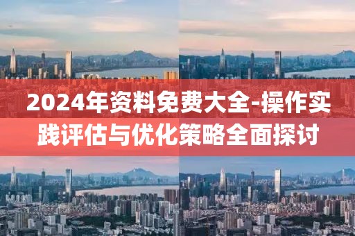 2024年資料免費大全-操作實踐評估與優(yōu)化策略全面探討