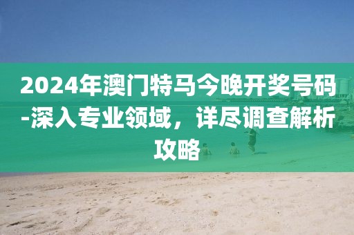 2024年澳門特馬今晚開獎號碼-深入專業(yè)領(lǐng)域，詳盡調(diào)查解析攻略