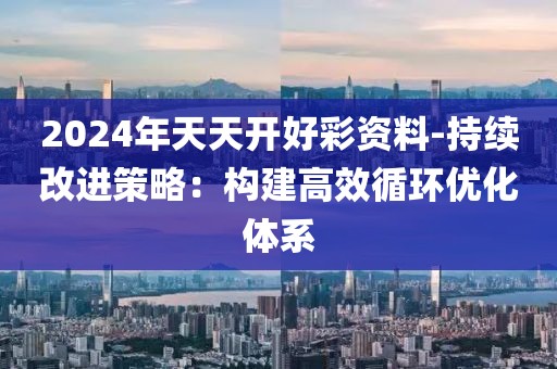 2024年天天開好彩資料-持續(xù)改進策略：構(gòu)建高效循環(huán)優(yōu)化體系