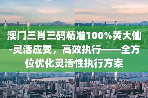 澳門三肖三碼精準100%黃大仙-靈活應變，高效執(zhí)行——全方位優(yōu)化靈活性執(zhí)行方案