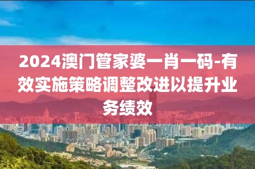 2024澳門管家婆一肖一碼-有效實施策略調(diào)整改進以提升業(yè)務績效