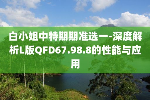 白小姐中特期期準(zhǔn)選一-深度解析L版QFD67.98.8的性能與應(yīng)用