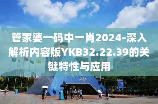 管家婆一碼中一肖2024-深入解析內(nèi)容版YKB32.22.39的關(guān)鍵特性與應(yīng)用