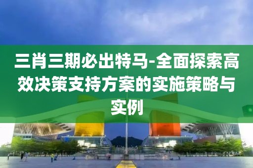 三肖三期必出特馬-全面探索高效決策支持方案的實(shí)施策略與實(shí)例