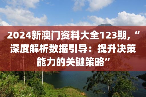 2024新澳門資料大全123期,“深度解析數(shù)據(jù)引導(dǎo)：提升決策能力的關(guān)鍵策略”