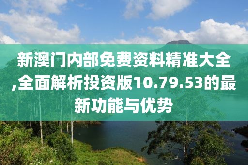 新澳門內(nèi)部免費(fèi)資料精準(zhǔn)大全,全面解析投資版10.79.53的最新功能與優(yōu)勢(shì)