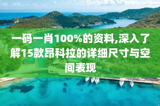 一碼一肖100%的資料,深入了解15款昂科拉的詳細尺寸與空間表現(xiàn)