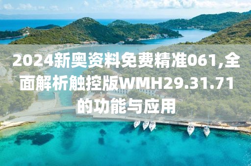 2024新奧資料免費精準061,全面解析觸控版WMH29.31.71的功能與應用