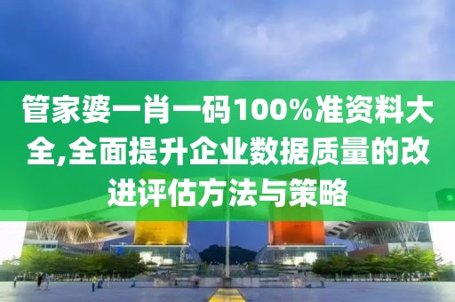 管家婆一肖一碼100%準(zhǔn)資料大全,全面提升企業(yè)數(shù)據(jù)質(zhì)量的改進(jìn)評估方法與策略