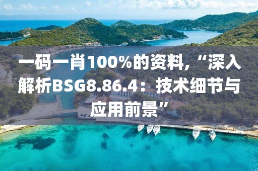 一碼一肖100%的資料,“深入解析BSG8.86.4：技術(shù)細(xì)節(jié)與應(yīng)用前景”