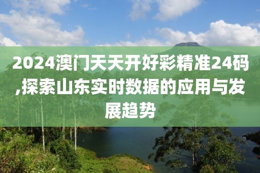 2024澳門天天開好彩精準(zhǔn)24碼,探索山東實時數(shù)據(jù)的應(yīng)用與發(fā)展趨勢