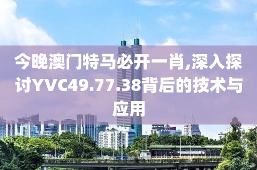 今晚澳門特馬必開一肖,深入探討YVC49.77.38背后的技術(shù)與應(yīng)用