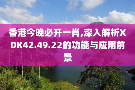 香港今晚必開一肖,深入解析XDK42.49.22的功能與應(yīng)用前景