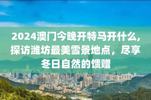 2024澳門今晚開特馬開什么,探訪濰坊最美雪景地點，盡享冬日自然的饋贈