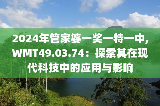 2024年管家婆一獎(jiǎng)一特一中,WMT49.03.74：探索其在現(xiàn)代科技中的應(yīng)用與影響