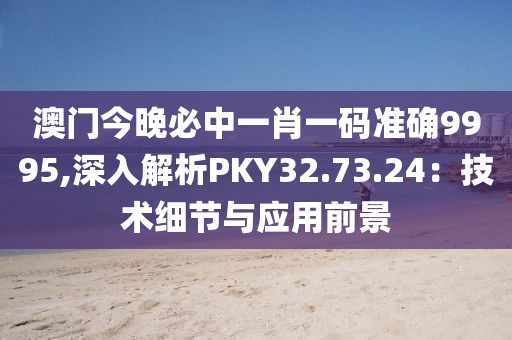 澳門今晚必中一肖一碼準(zhǔn)確9995,深入解析PKY32.73.24：技術(shù)細(xì)節(jié)與應(yīng)用前景