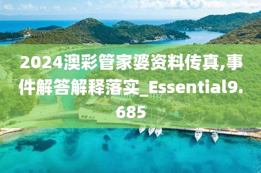 2024澳彩管家婆資料傳真,事件解答解釋落實_Essential9.685