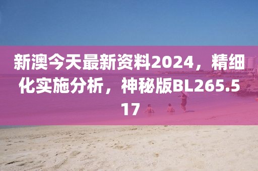 新澳今天最新資料2024，精細化實施分析，神秘版BL265.517