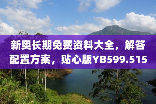 新奧長期免費(fèi)資料大全，解答配置方案，貼心版YB599.515