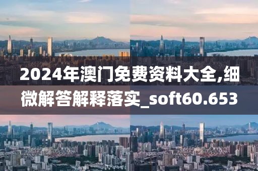 2024年澳門免費資料大全,細微解答解釋落實_soft60.653