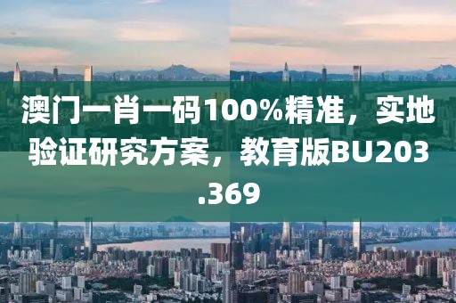 澳門(mén)一肖一碼100%精準(zhǔn)，實(shí)地驗(yàn)證研究方案，教育版BU203.369