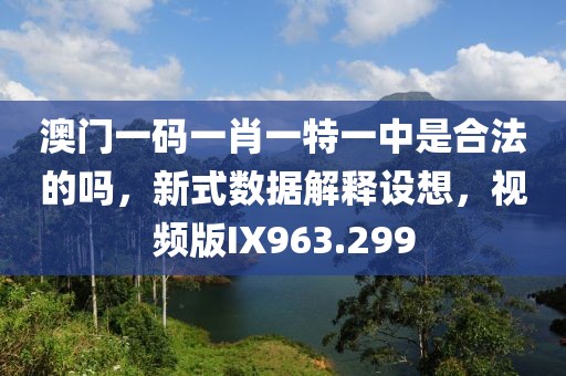 澳門一碼一肖一特一中是合法的嗎，新式數(shù)據(jù)解釋設(shè)想，視頻版IX963.299