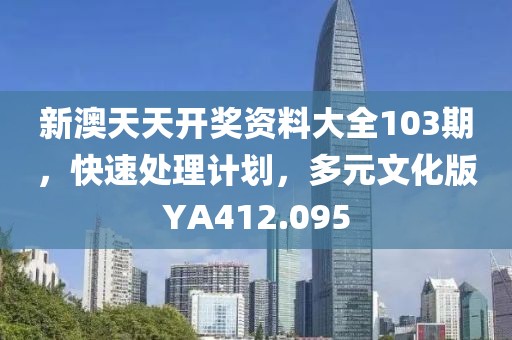 新澳天天開獎資料大全103期，快速處理計劃，多元文化版YA412.095