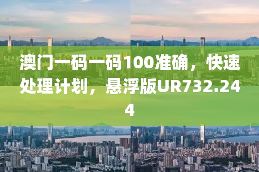 澳門一碼一碼100準確，快速處理計劃，懸浮版UR732.244