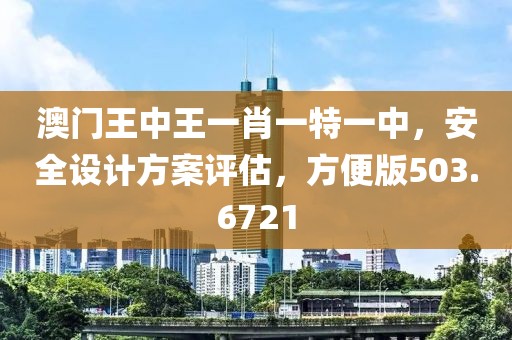 澳門王中王一肖一特一中，安全設(shè)計方案評估，方便版503.6721