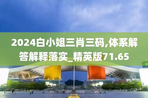 2024白小姐三肖三碼,體系解答解釋落實(shí)_精英版71.65