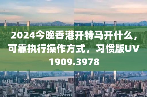 2024今晚香港開特馬開什么，可靠執(zhí)行操作方式，習(xí)慣版UV1909.3978