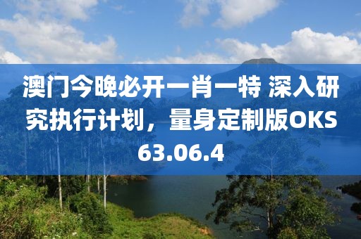 澳門今晚必開一肖一特 深入研究執(zhí)行計(jì)劃，量身定制版OKS63.06.4