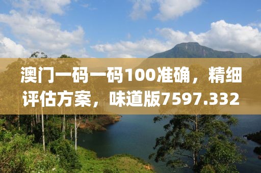 澳門一碼一碼100準(zhǔn)確，精細(xì)評(píng)估方案，味道版7597.332