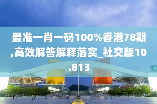 最準(zhǔn)一肖一碼100%香港78期,高效解答解釋落實_社交版10.813