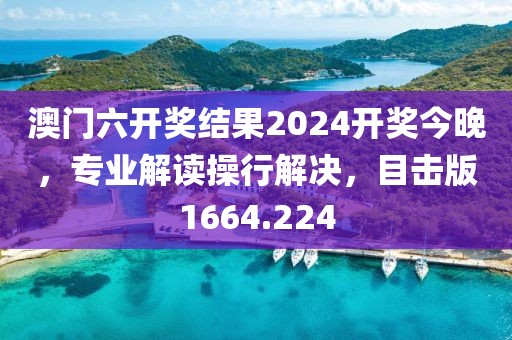 澳門六開獎結(jié)果2024開獎今晚，專業(yè)解讀操行解決，目擊版1664.224