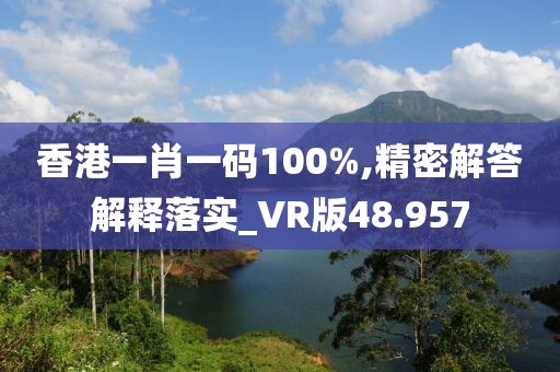 香港一肖一碼100%,精密解答解釋落實(shí)_VR版48.957