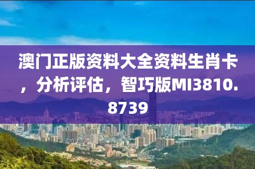 澳門正版資料大全資料生肖卡，分析評估，智巧版MI3810.8739