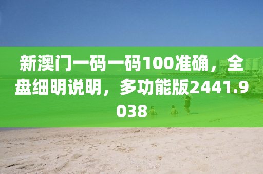 新澳門一碼一碼100準(zhǔn)確，全盤細(xì)明說明，多功能版2441.9038