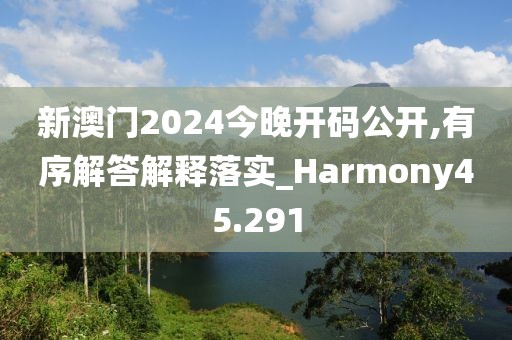 新澳門2024今晚開(kāi)碼公開(kāi),有序解答解釋落實(shí)_Harmony45.291