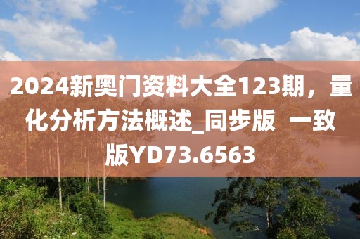 2024新奧門資料大全123期，量化分析方法概述_同步版  一致版YD73.6563