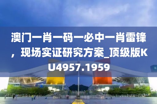 澳門一肖一碼一必中一肖雷鋒，現(xiàn)場實證研究方案_頂級版KU4957.1959