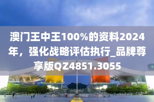 澳門王中王100%的資料2024年，強(qiáng)化戰(zhàn)略評估執(zhí)行_品牌尊享版QZ4851.3055