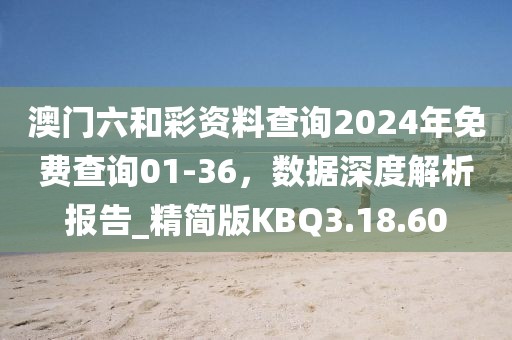 澳門六和彩資料查詢2024年免費(fèi)查詢01-36，數(shù)據(jù)深度解析報(bào)告_精簡(jiǎn)版KBQ3.18.60